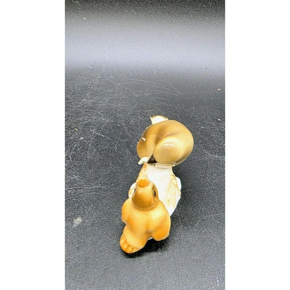 Vintage Hutschenreuther Miniature Porcelain Figurine Mother Bird Feeding Baby